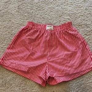 Red Striped Women's Shorts